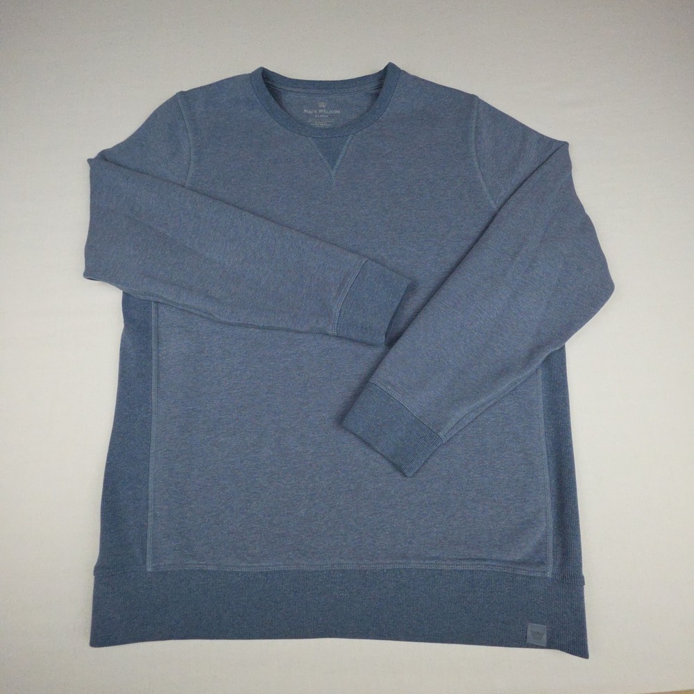 Mack Weldon Ace Crewneck Sweatshirt Mens XL Blue Pullover Cotton Blend 2564
